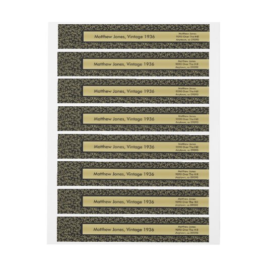 パーソナライズ: 80番目の誕生日テーマ差出人住所 ラップアラウンドラベル (シート)