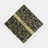 パーソナライズ: 80thブラックと金ゴールド誕生日パーティー (コーナー)