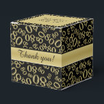 パーソナライズ： 80th Birthday Party金ゴールド/ブラック フェイバーボックス<br><div class="desc">この金ゴールドと黒い80th誕生日パーティーテーマの文字を提供されたテンプレートで簡単にパーソナライズ。このデザインは、オールオーバープリントで様々なサイズと角度で繰り返される金ゴールド数80の黒乱数パターンである。上部に金ゴールドの四角があり、前面に金ゴールドの帯がある。簡単テンプレートを使用して、自分の単語、名前イニシャル、またはモノグラムを追加する。小さな素晴らし贈り物やパーティーのためのアイディアは、80歳の誕生日のパーティーや80歳のすべての行事のために好み祝；単にイベントに一致するように文字を変更する。</div>