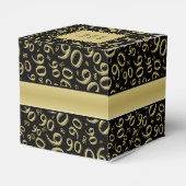 パーソナライズ： 90th Birthday Party金ゴールド/ブラック フェイバーボックス (裏面サイド)