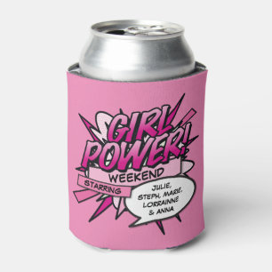 パーソナライズ GIRL POWER ガールズウィークエンド ピンク 缶クーラー
