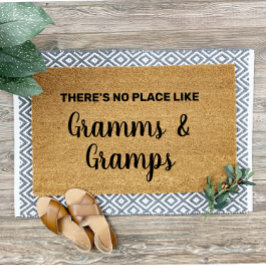 パーソナライズ Gramms & Gramps 祖父母ウェルカム ドアマット