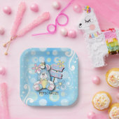 パーソナライズ – Happy Bunny Easter ペーパープレート (パーティー)