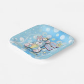 パーソナライズ – Happy Bunny Easter ペーパープレート (傾斜あり)