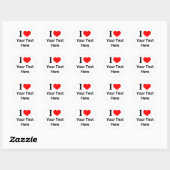 パーソナライズ I ❤️ I LOVE I HEART ラウンドシール (シート)