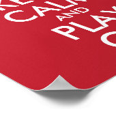 パーソナライズ KEEP CALM and PLAY ON -キーボードピアノ ポスター (角)
