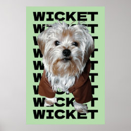 パーソナライズ!MINTペットの写真と名前リピート ポスター