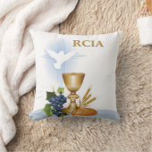 パーソナライズ, RCIAおめでとうカトリック聖餐式 クッション (ブランケット)