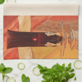 パーソナライズ， RCIAおめでとう，カトリック，赤 キッチンタオル (折り畳み)