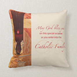 パーソナライズ， RCIAおめでとう，カトリック，赤 クッション