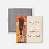 パーソナライズ, RCIAおめでとう,カトリック,赤 マグネット (正面/裏面)