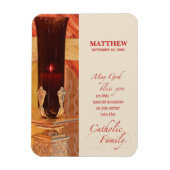 パーソナライズ， RCIAおめでとう，カトリック，赤 マグネット (縦)