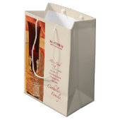 パーソナライズ， RCIAおめでとう，カトリック，赤 ミディアムペーパーバッグ (裏面アングル)