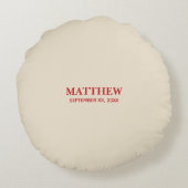 パーソナライズ， RCIAおめでとう，カトリック，赤 ラウンドクッション (裏面)