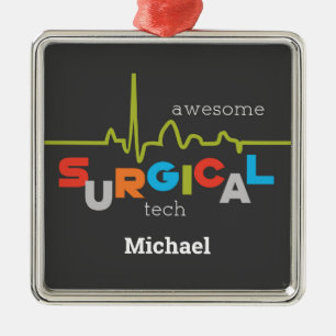 パーソナライズ、Surgical Tech 素晴らし Week メタルオーナメント