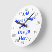 (パーソナライズ)touchの追加ローマ数字(シルバー) ラウンド壁時計 (傾斜)