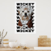 パーソナライズ！WHITE Pet写真と名前の繰り返し ポスター (キッチン)