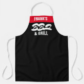 パーソナライズBBQ&グリル名前をカスタムするパーソナルシェフ エプロン (正面)