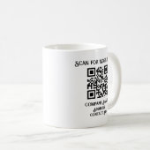 パーソナライズBGを持つ会社のギフトQRcode コーヒーマグカップ (正面右)