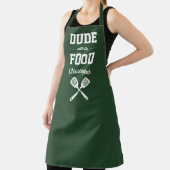 パーソナライズDude+with+the+FoodグリーンBBQ エプロン (インサイチュ)