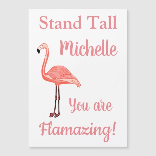 パーソナライズFlamingoあなたはFlamazingマグネットカード (正面)
