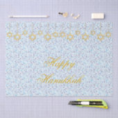 パーソナライズHANUKKAHヘブライ語ホリデイティッシュペーパー 薄葉紙 (クラフト)