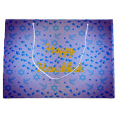 パーソナライズHANUKKAH鳩抱き枕 ラージペーパーバッグ (正面)