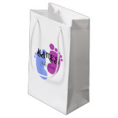 パーソナライズitユニセックスベビー足フラットアイコン スモールペーパーバッグ (裏面アングル)