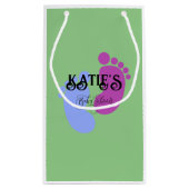 パーソナライズitユニセックスベビー足フラットアイコン スモールペーパーバッグ (裏面)