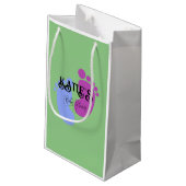 パーソナライズitユニセックスベビー足フラットアイコン スモールペーパーバッグ (裏面アングル)