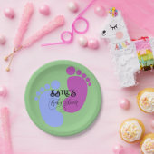 パーソナライズitユニセックスベビー足フラットアイコン ペーパープレート (パーティー)