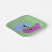 パーソナライズitユニセックスベビー足フラットアイコン ペーパープレート (傾斜あり)