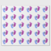 パーソナライズitユニセックスベビー足フラットアイコン ラッピングペーパー (フラット)