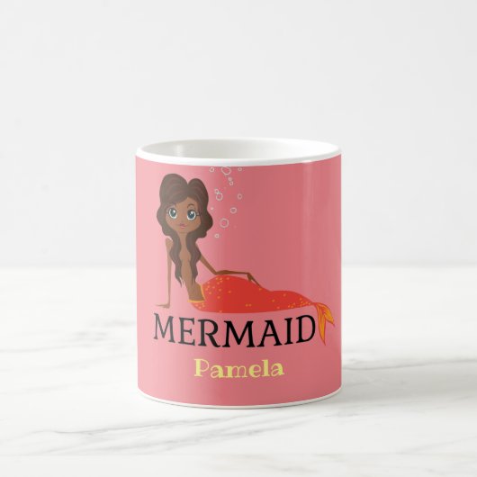 パーソナライズMermaidデザイン コーヒーマグカップ (中央)