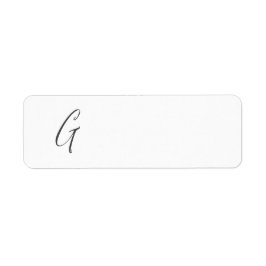 パーソナライズMonogram G差出人住所ラベル ラベル