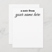 パーソナライズNotecardsからのノート ノートカード (正面/裏面)