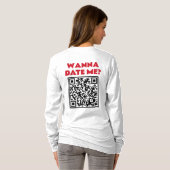 パーソナライズQRコード – デートして/結婚してね Cool Tシャツ (裏面フル)