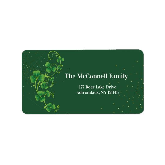 パーソナライズSt patty's dayセントパトリック ラベル (正面)