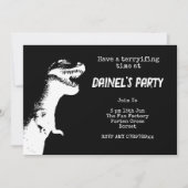 パーソナライズTレックス誕生日パーティー 招待状 (正面)