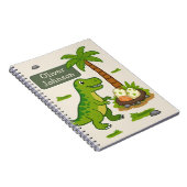 パーソナライズT-Rex かわいい恐竜 スクール ノートブック (右側)