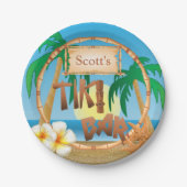パーソナライズTikiバーパーティーデザイン ペーパープレート (正面)