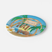 パーソナライズTikiバーパーティーデザイン ペーパープレート (アングル)