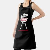 パーソナライズw名カスタム付けブラックシェフメンズウォメンズ エプロン (インサイチュ)