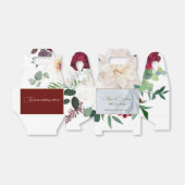 パーソナライ結婚ズの赤いバラ牡丹Dahlia Astilbe フェイバーボックス (折り畳みなし)