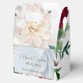 パーソナライ結婚ズの赤いバラ牡丹Dahlia Astilbe フェイバーボックス (オープン)