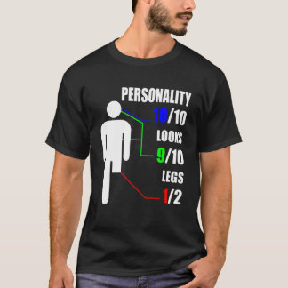 パーソナリティは脚の切断ハンディキャップ切断に見える Tシャツ
