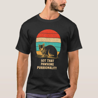 パーソナリティ素晴らしキャットやる気を起こさせる引用文キット Tシャツ