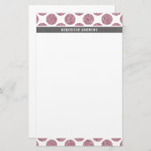 パーソナルかわいい大水玉模様グリッターベビーピンク 便箋 (正面/裏面)