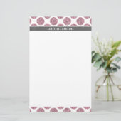 パーソナルかわいい大水玉模様グリッターベビーピンク 便箋 (スタンド正面)