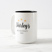 パーソナルかわいらしフローラ&スターホットチョコレート ツートーンマグカップ (正面左)